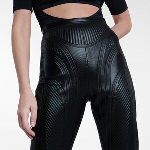 NEW Mugler Embossed scuba leggings FR42 US 8/10
